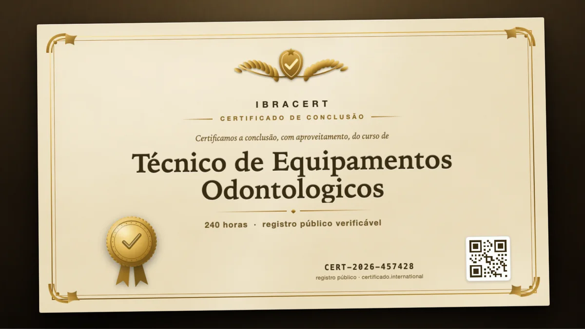 Capa do curso Técnico de Equipamentos Odontologicos