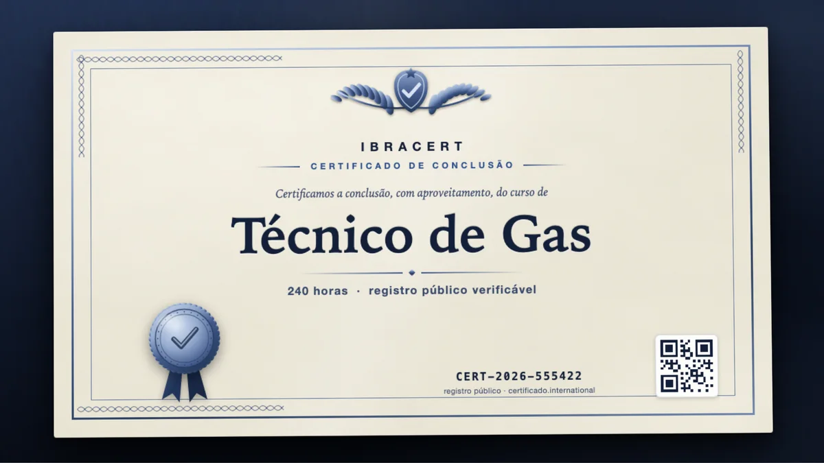 Capa do curso Técnico de Gas