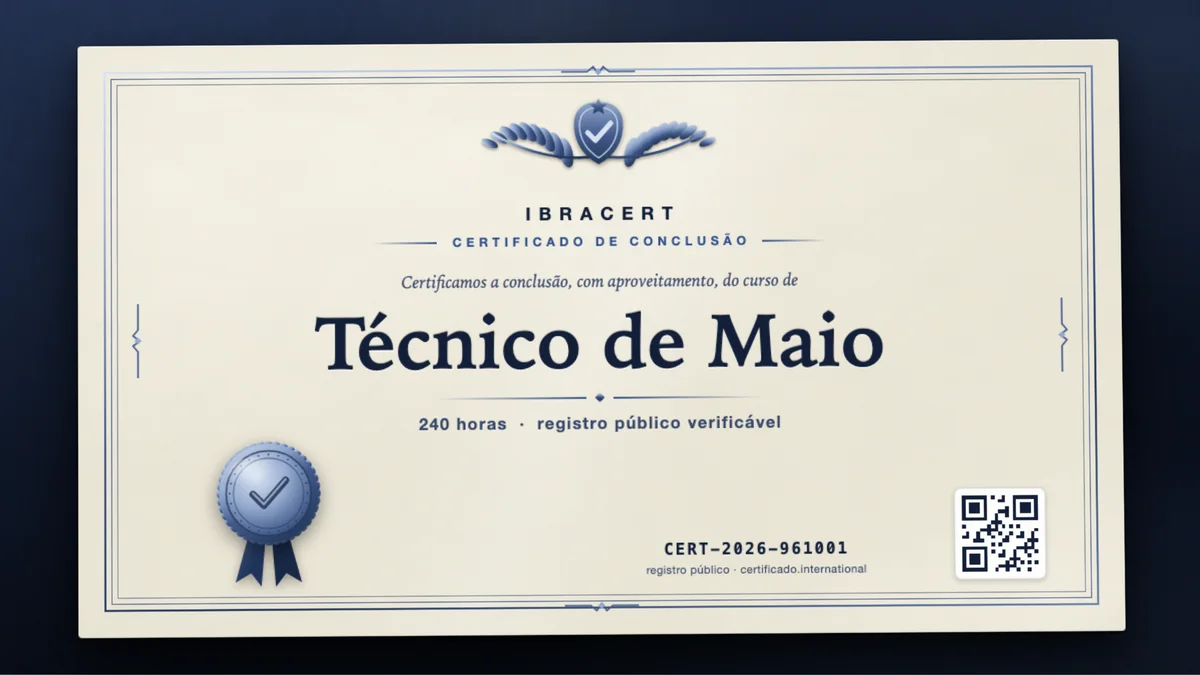 Capa do curso Técnico de Maio