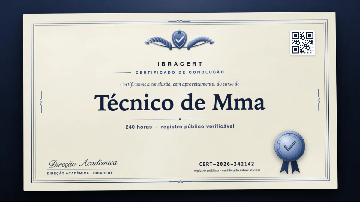 Capa do curso Técnico de Mma