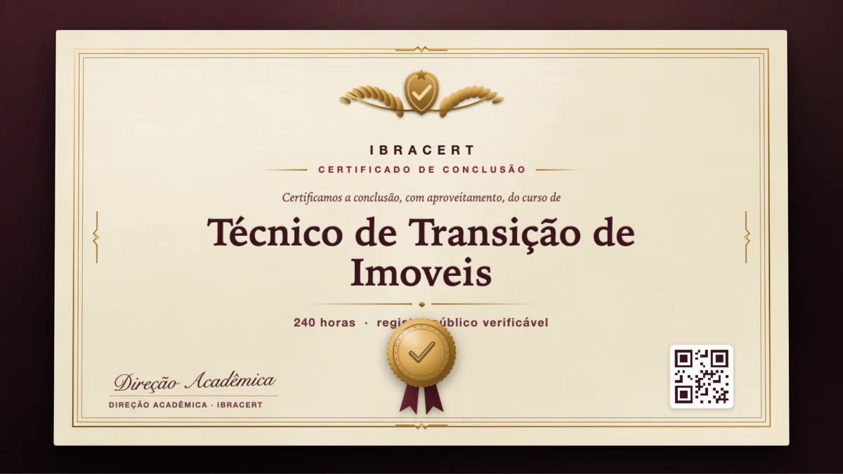 Capa do curso Técnico de Transição de Imoveis