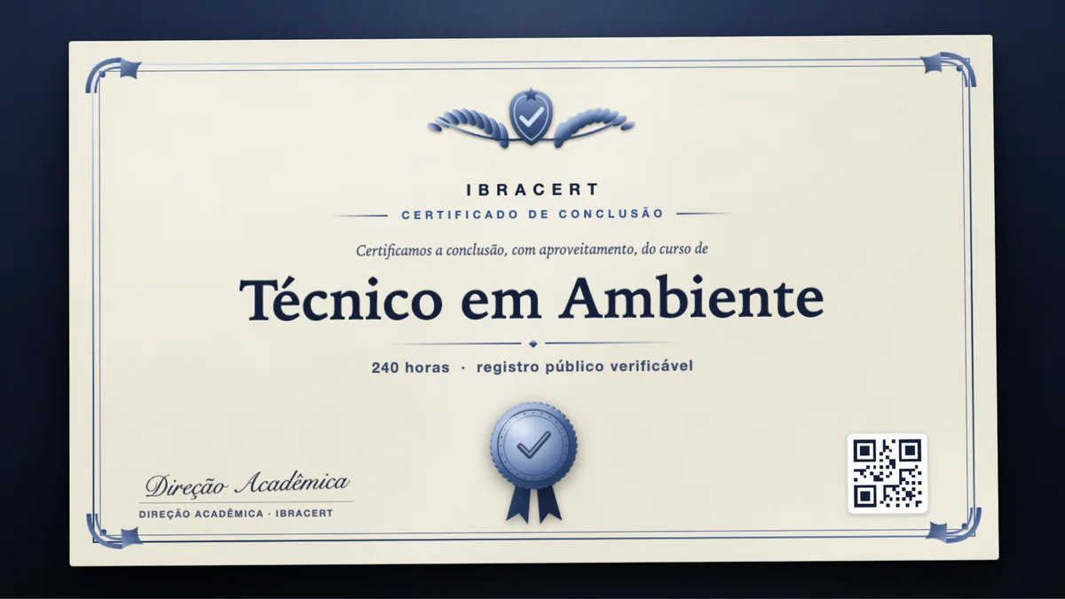 Capa do curso Técnico em Ambiente