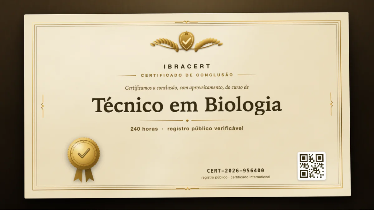 Capa do curso Técnico em Biologia