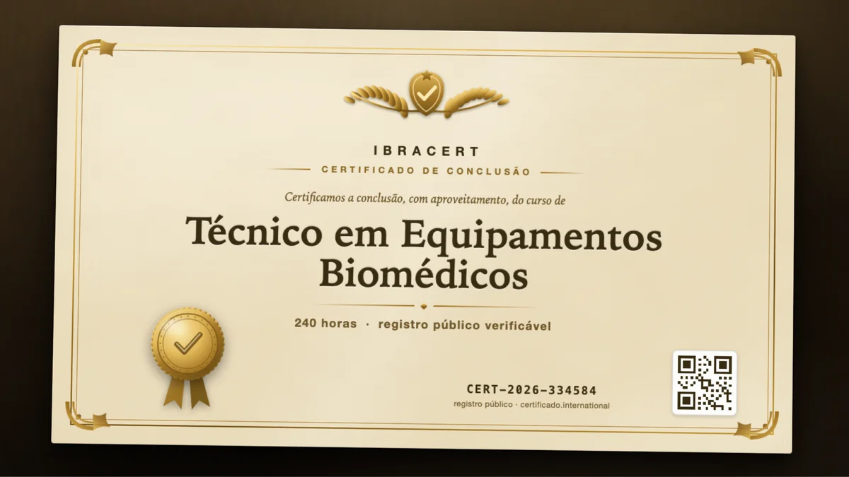 Capa do curso Técnico em Equipamentos Biomédicos