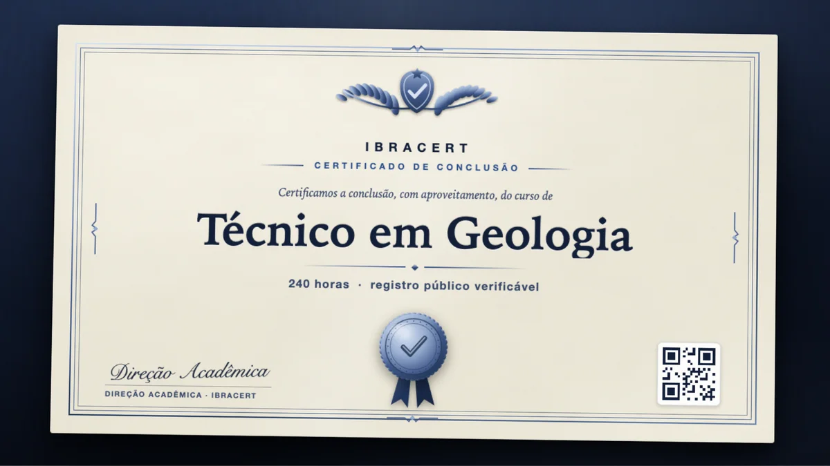 Capa do curso Técnico em Geologia