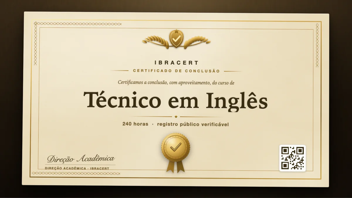 Capa do curso Técnico em Inglês