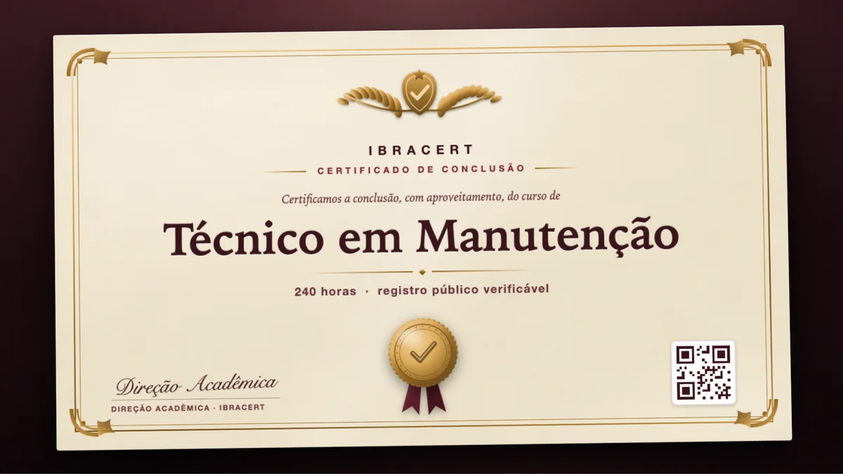 Capa do curso Técnico em Manutenção