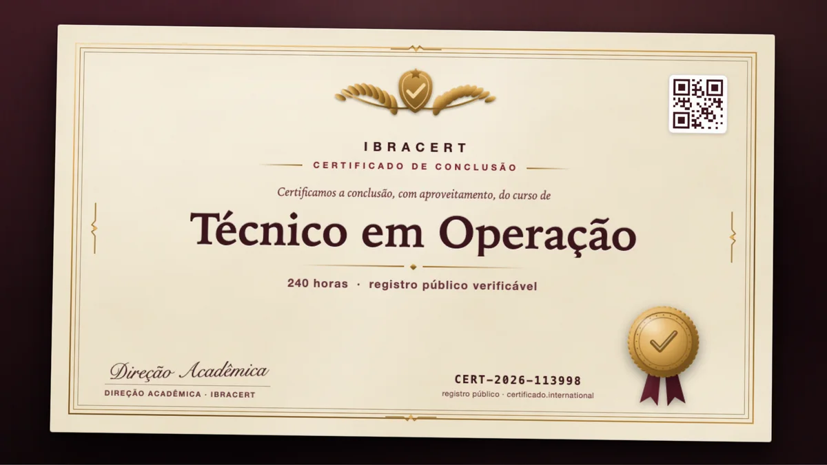 Capa do curso Técnico em Operação