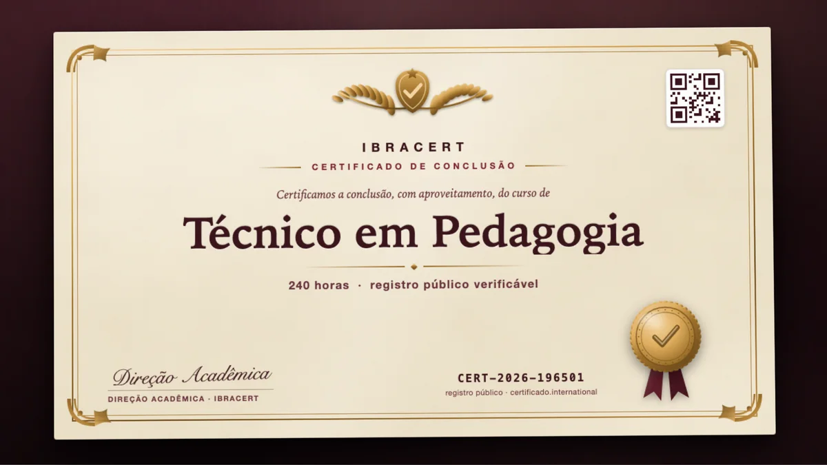 Capa do curso Técnico em Pedagogia