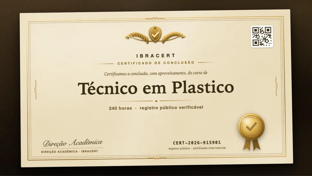 Capa do curso Técnico em Plastico