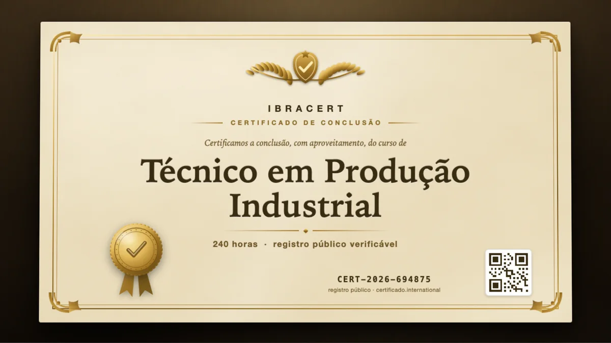 Capa do curso Técnico em Produção Industrial