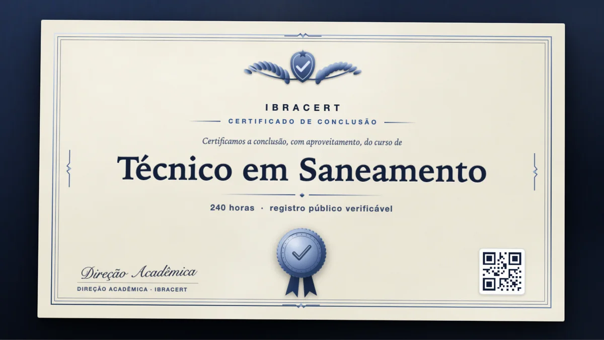 Capa do curso Técnico em Saneamento