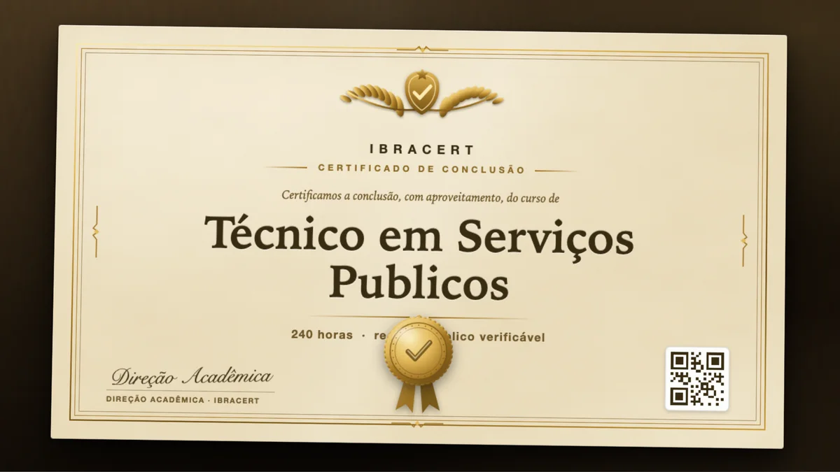 Capa do curso Técnico em Serviços Publicos