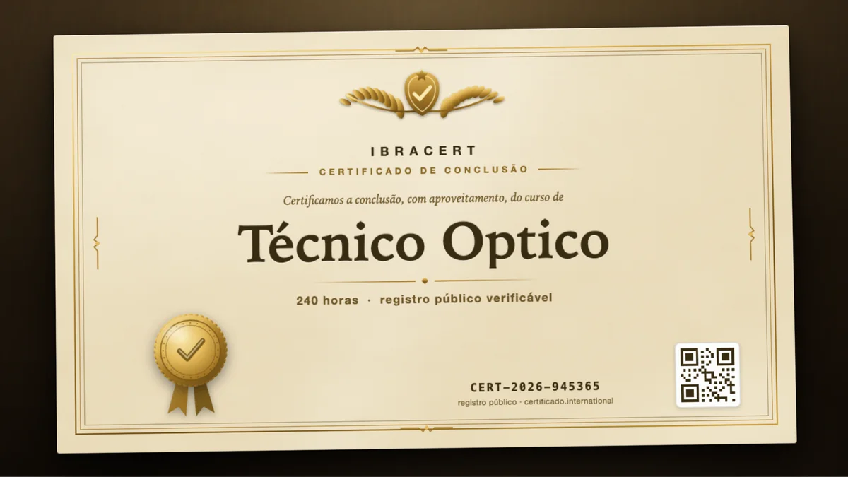 Capa do curso Técnico Optico