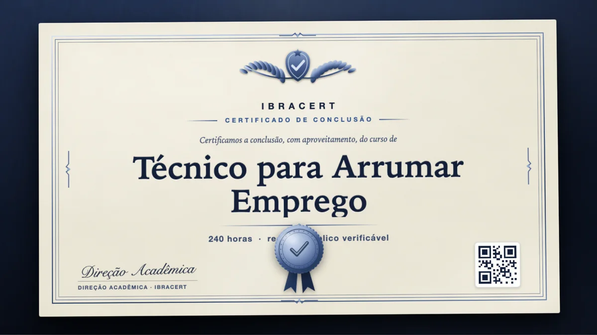 Capa do curso Técnico para Arrumar Emprego
