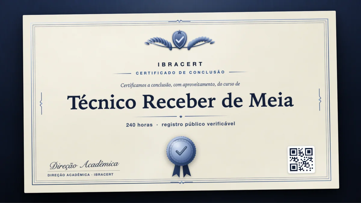 Capa do curso Técnico Receber de Meia