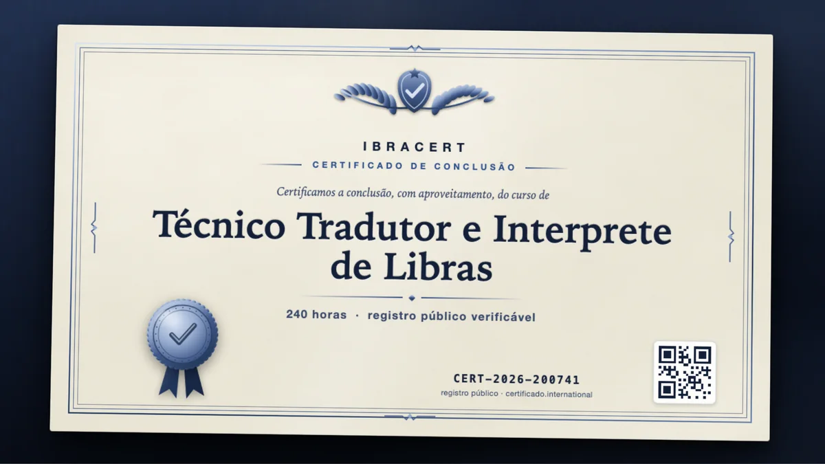 Capa do curso Técnico Tradutor e Interprete de Libras