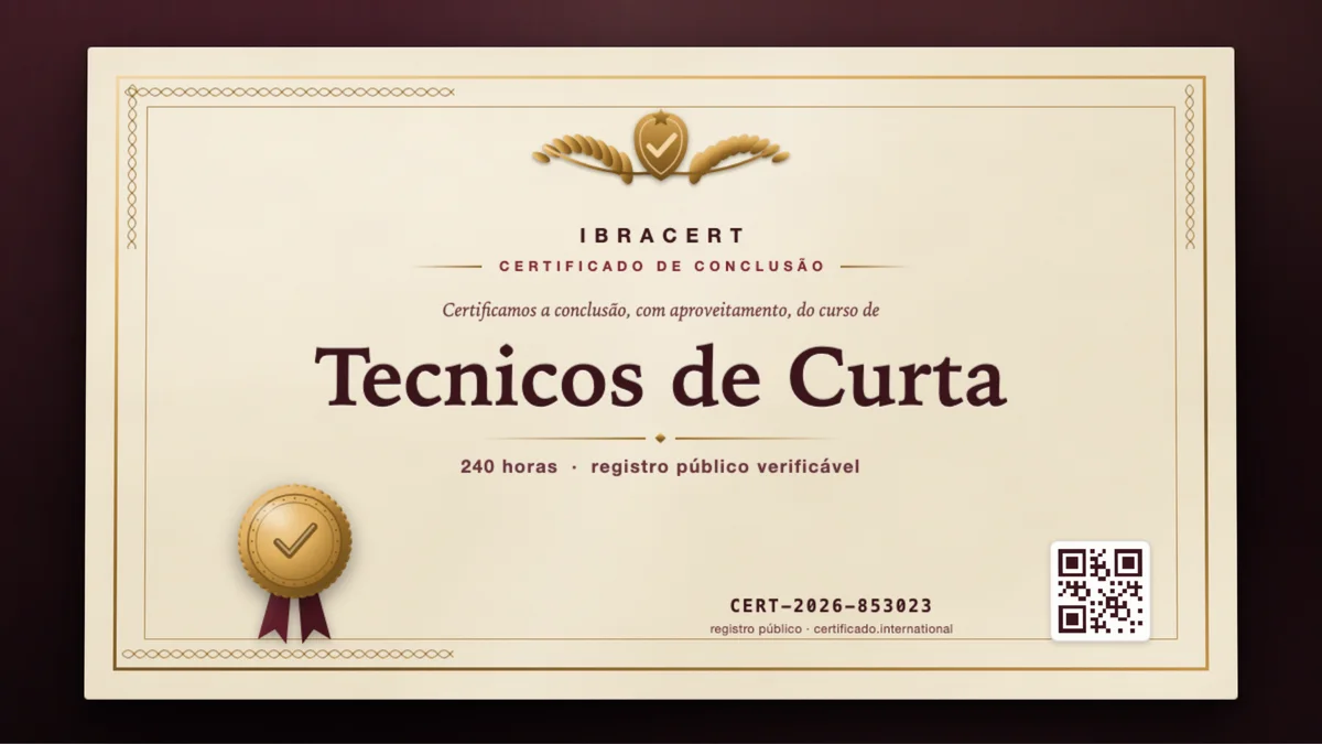 Capa do curso Tecnicos de Curta