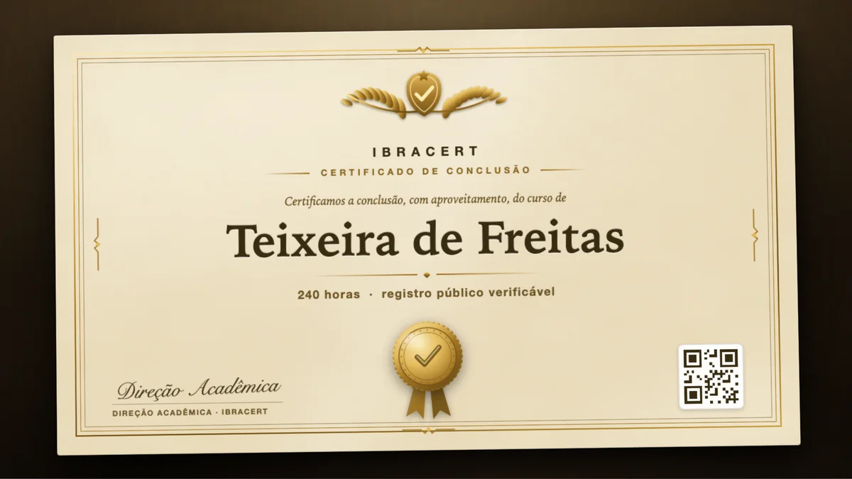 Capa do curso Teixeira de Freitas