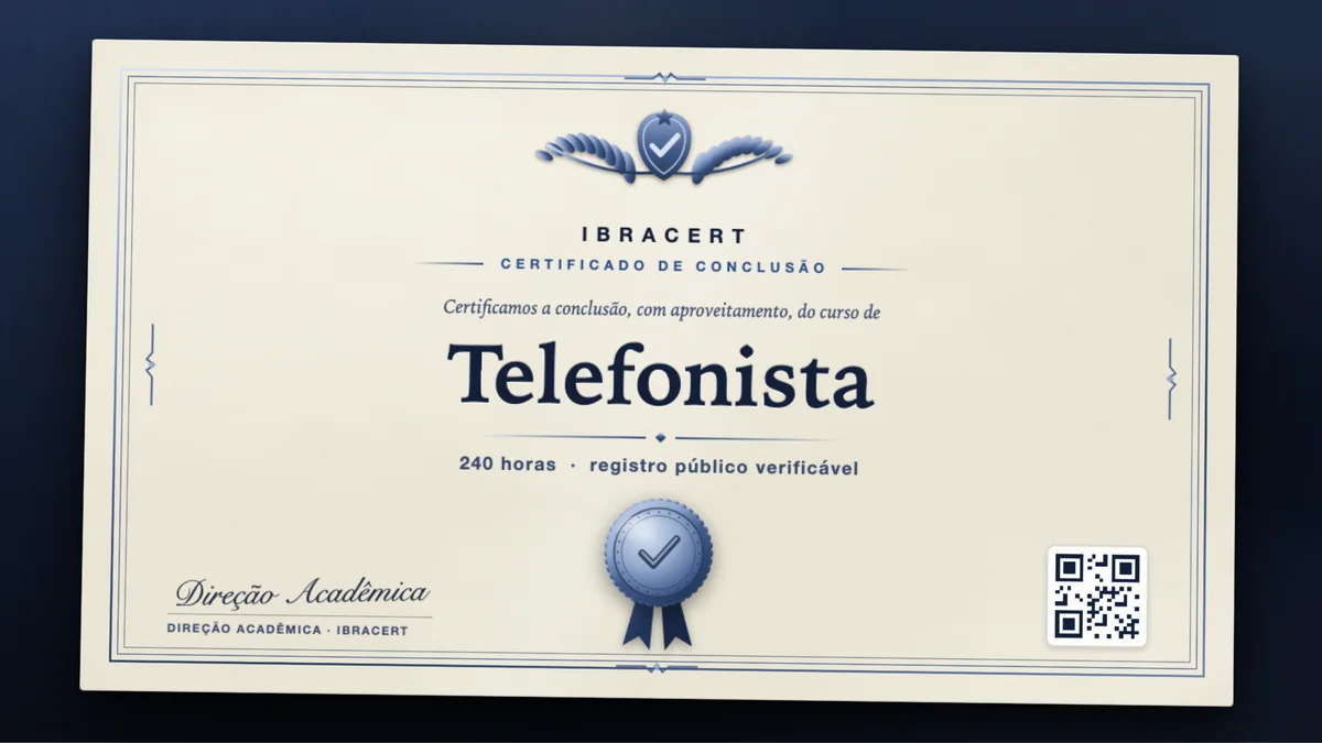 Capa do curso Telefonista