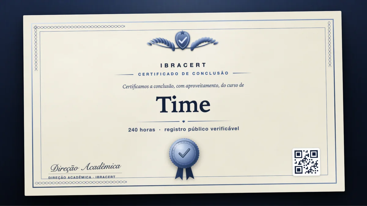 Capa do curso Time