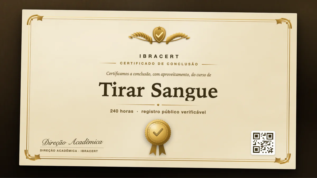 Capa do curso Tirar Sangue