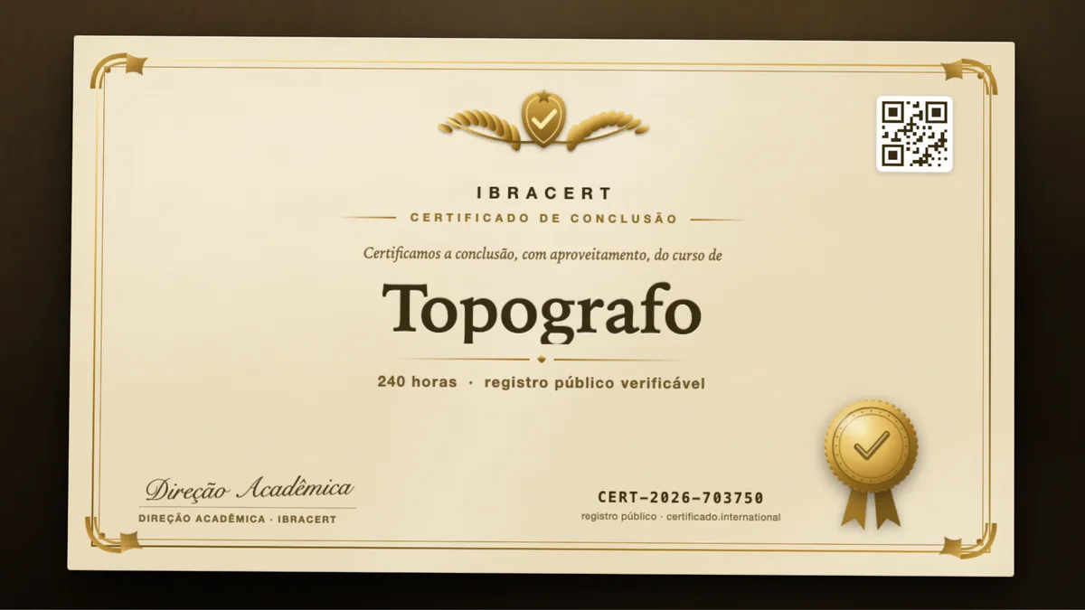 Capa do curso Topografo