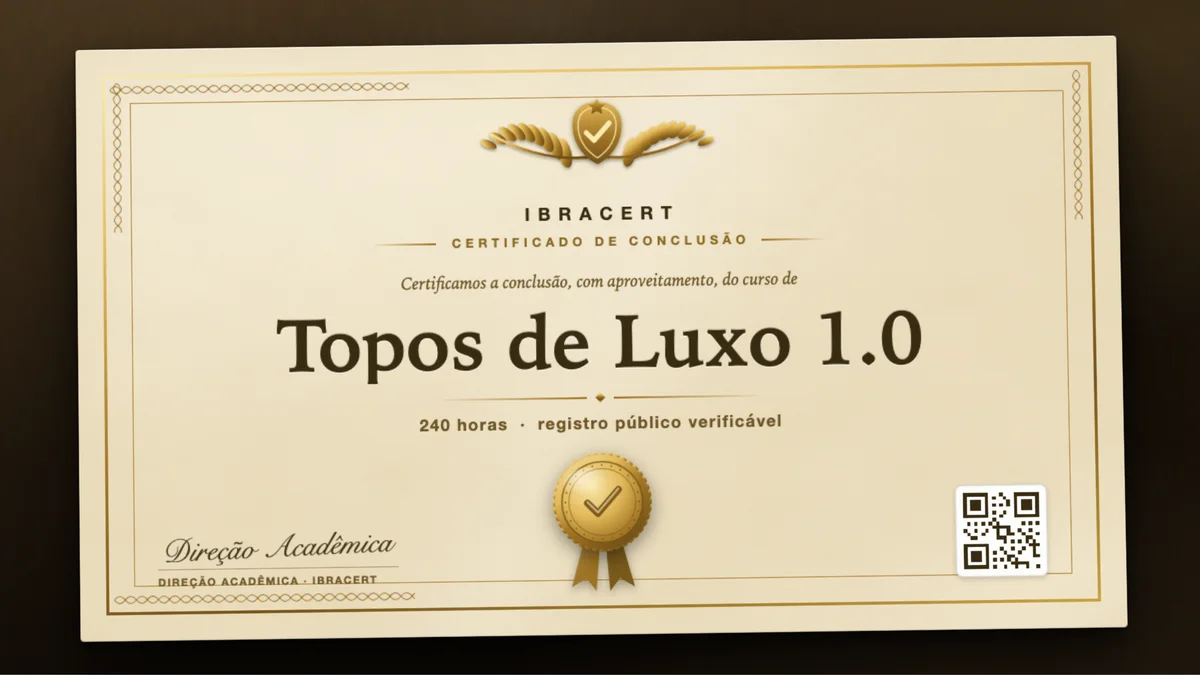 Capa do curso Topos de Luxo 1.0