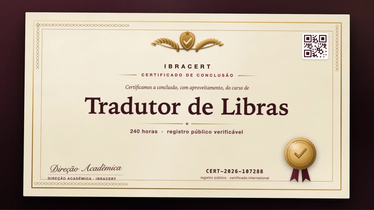 Capa do curso Tradutor de Libras