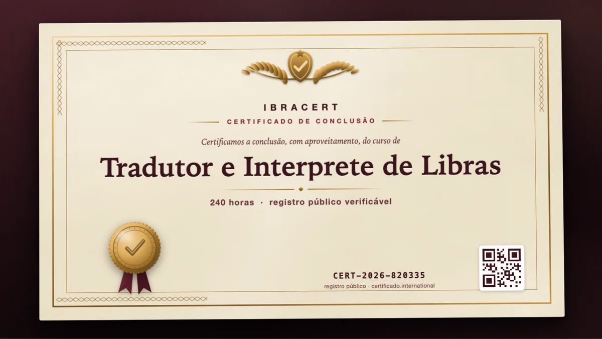 Capa do curso Tradutor e Interprete de Libras