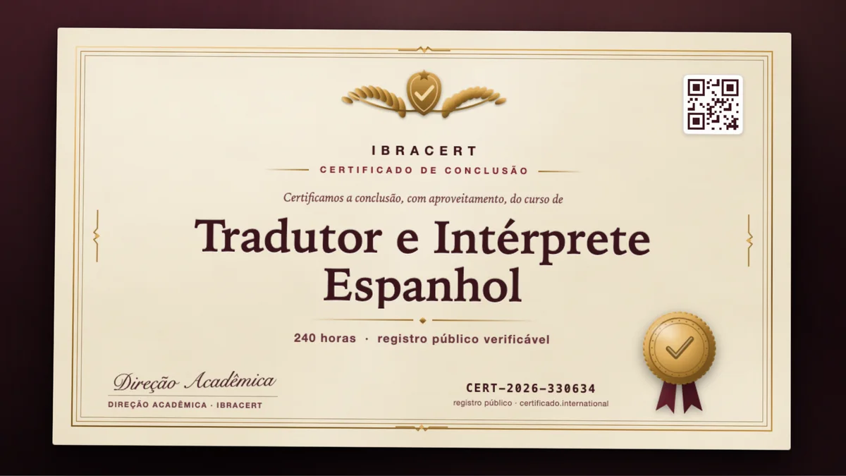 Capa do curso Tradutor e Intérprete Espanhol