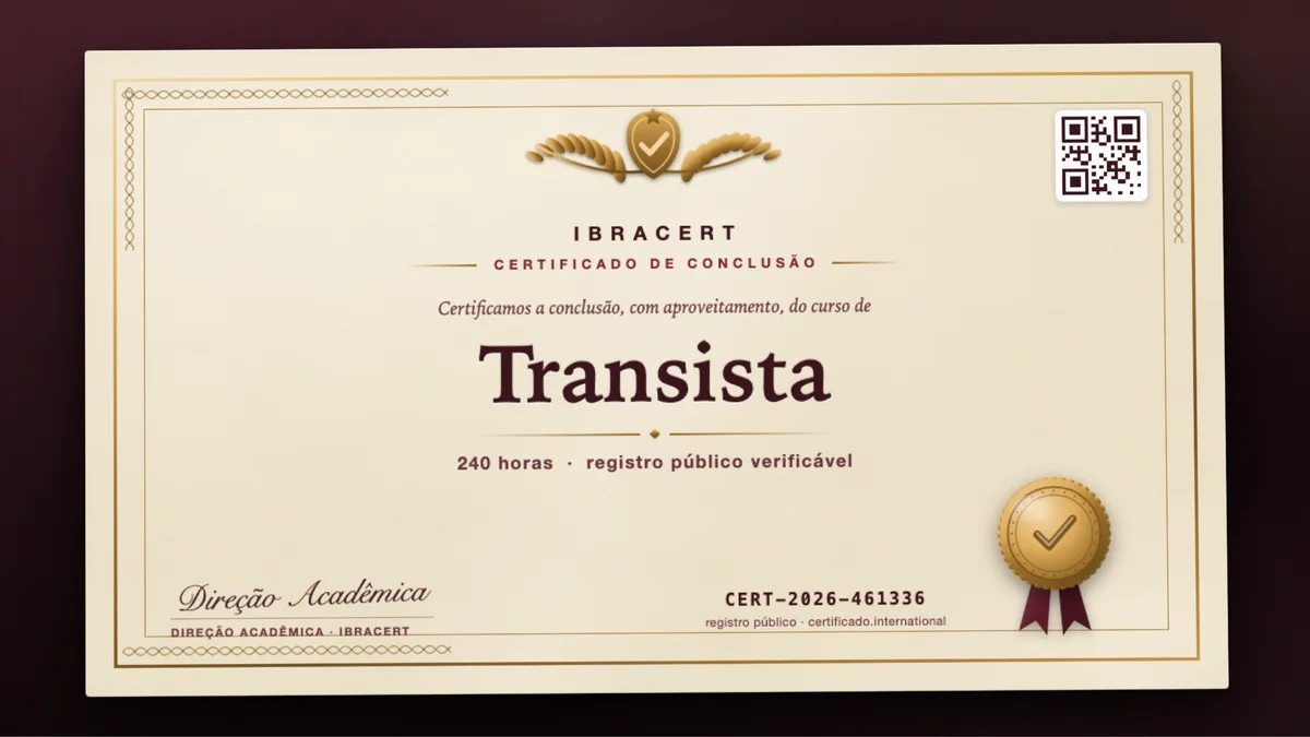 Capa do curso Transista