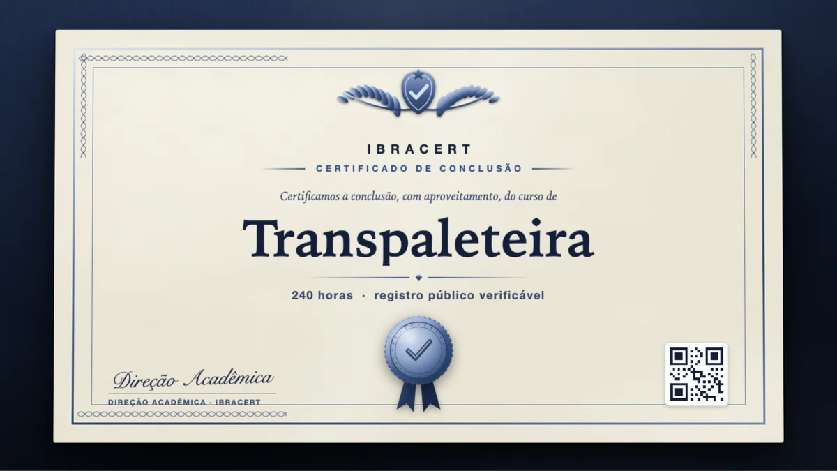 Capa do curso Transpaleteira