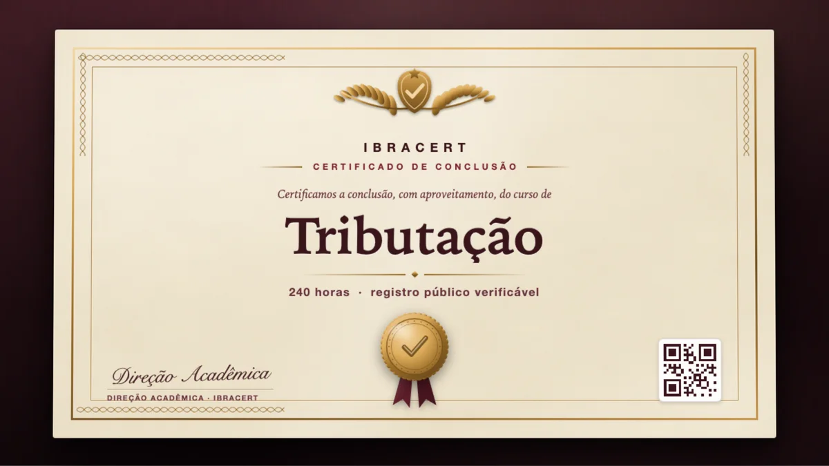 Capa do curso Tributação
