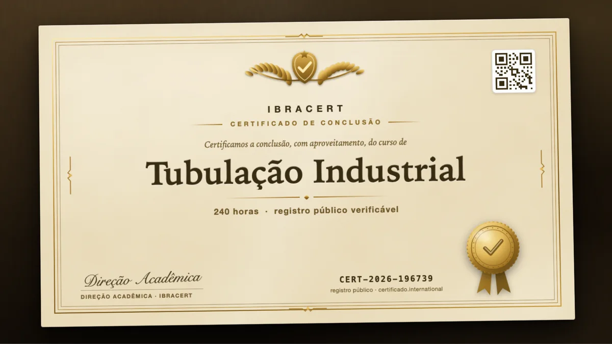 Capa do curso Tubulação Industrial