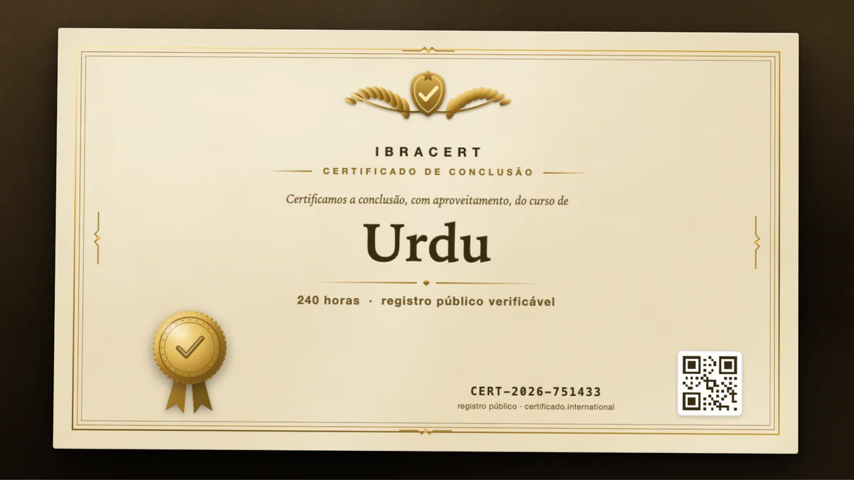 Capa do curso Urdu