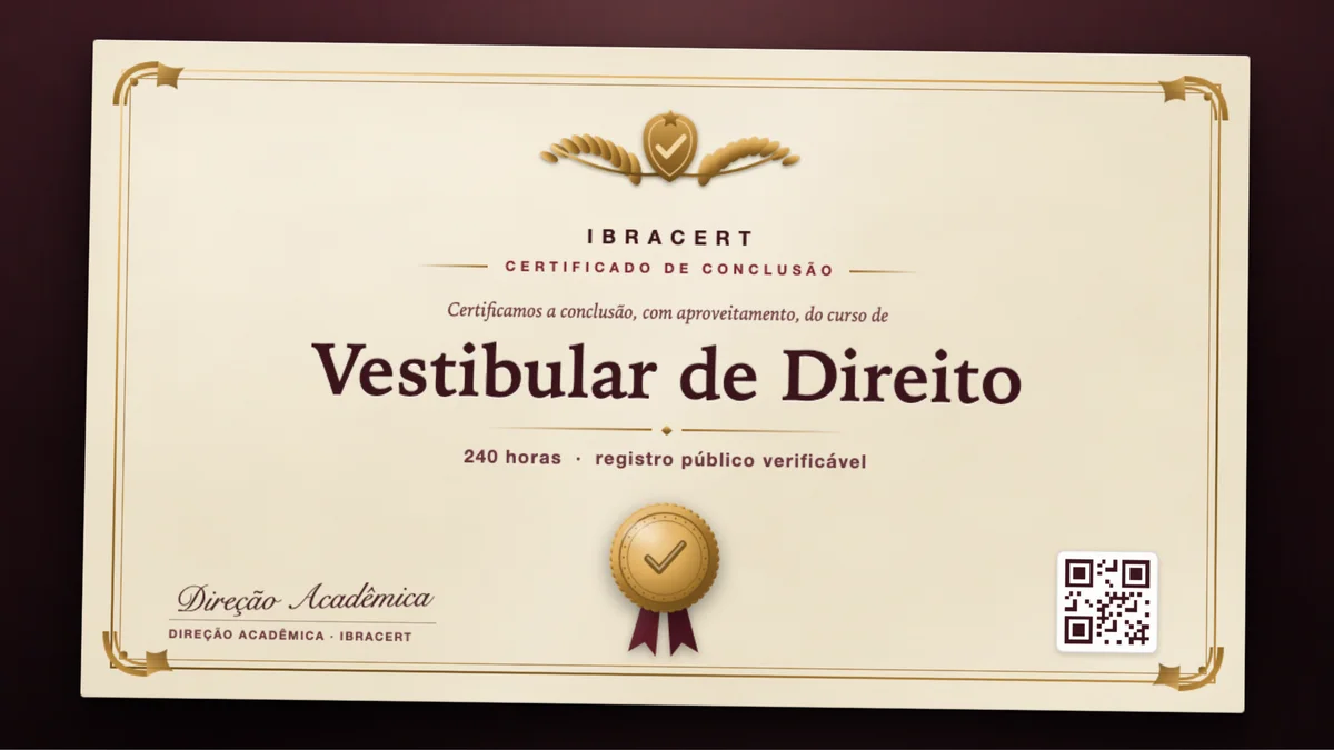 Capa do curso Vestibular de Direito