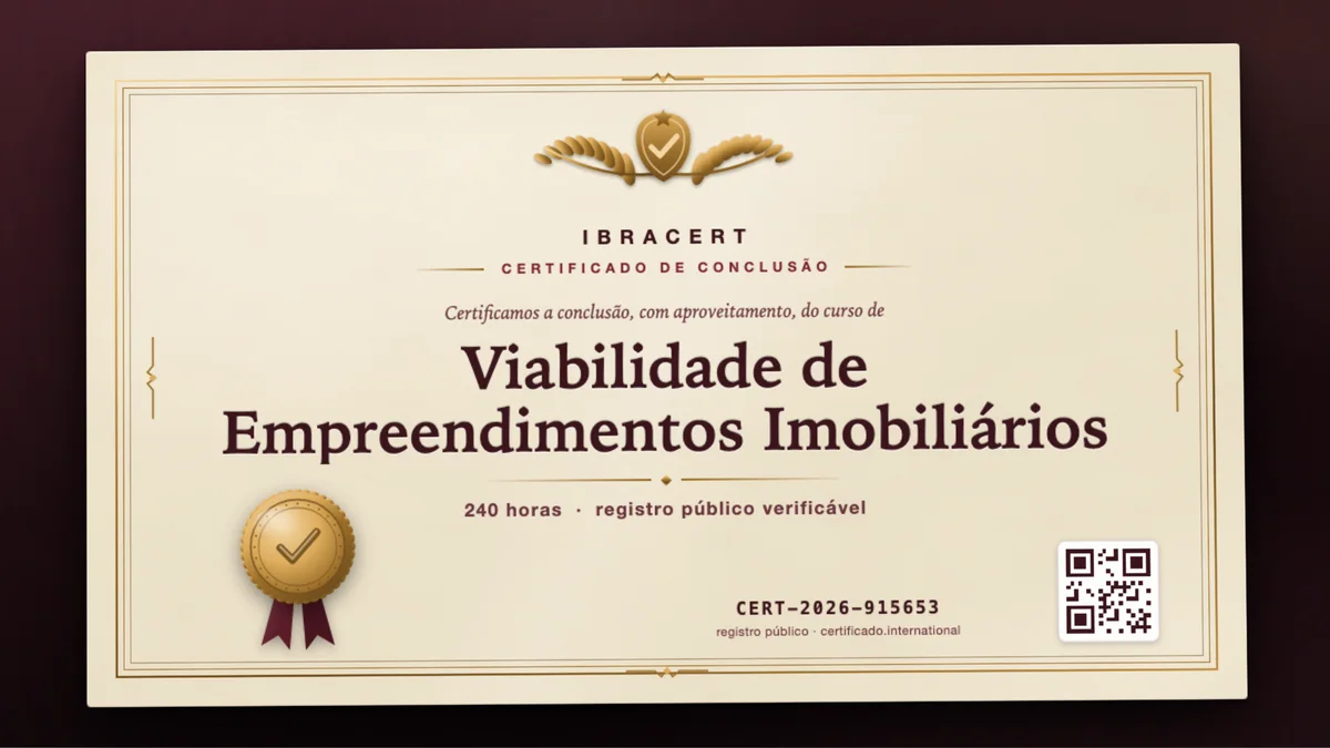 Capa do curso Viabilidade de Empreendimentos Imobiliários