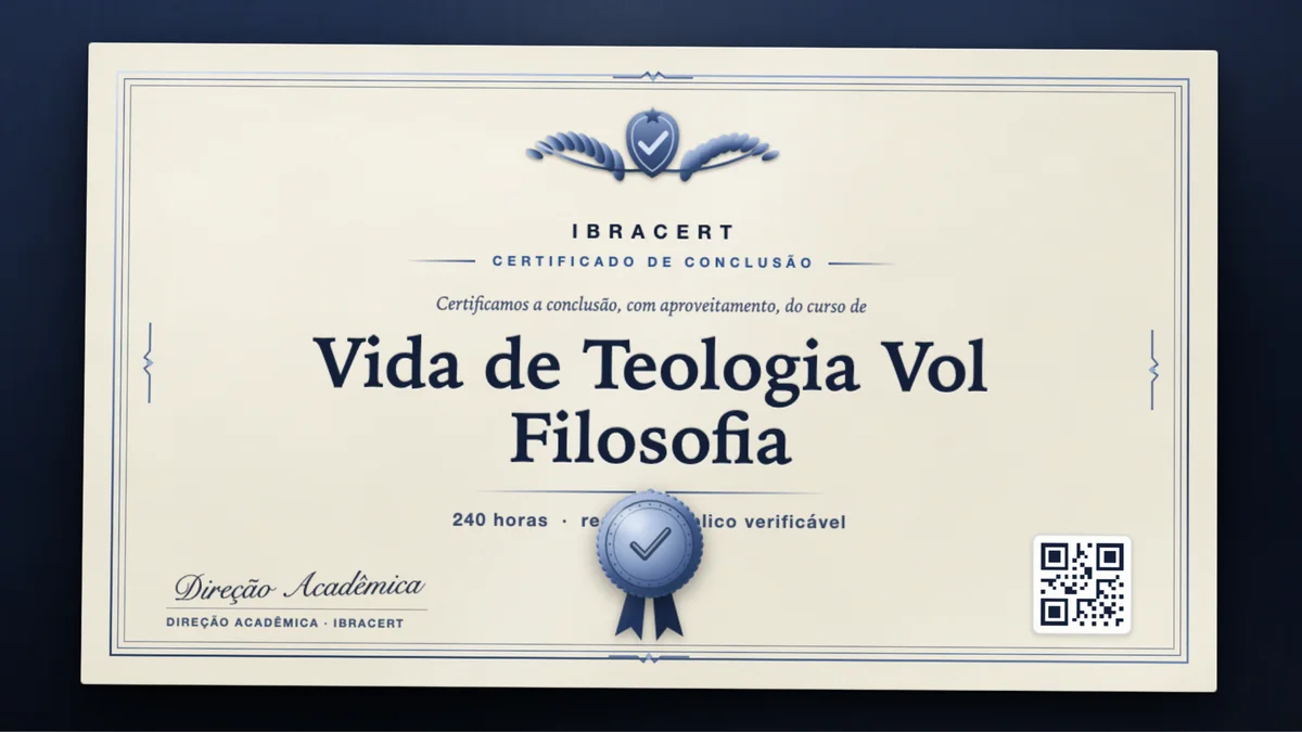 Capa do curso Vida de Teologia Vol Filosofia