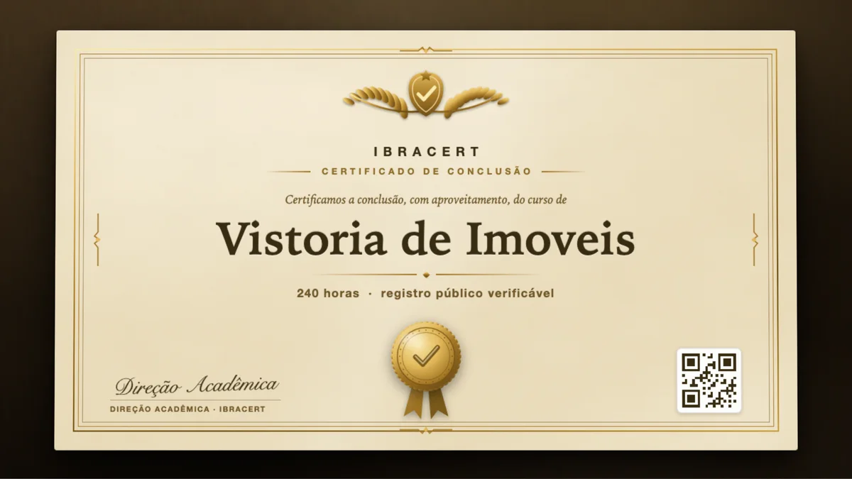 Capa do curso Vistoria de Imoveis