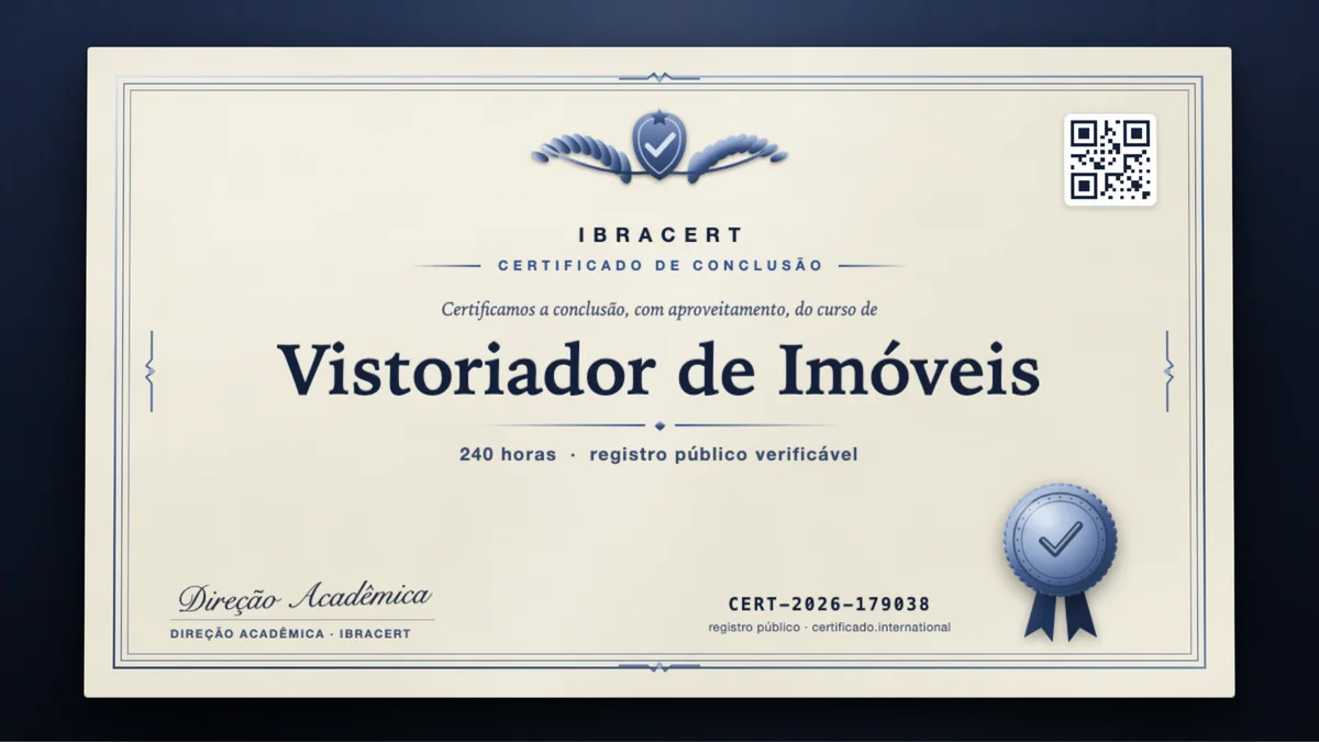 Capa do curso Vistoriador de Imóveis