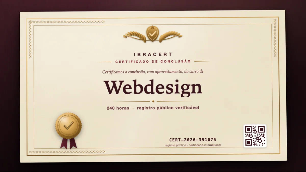 Capa do curso Web Design