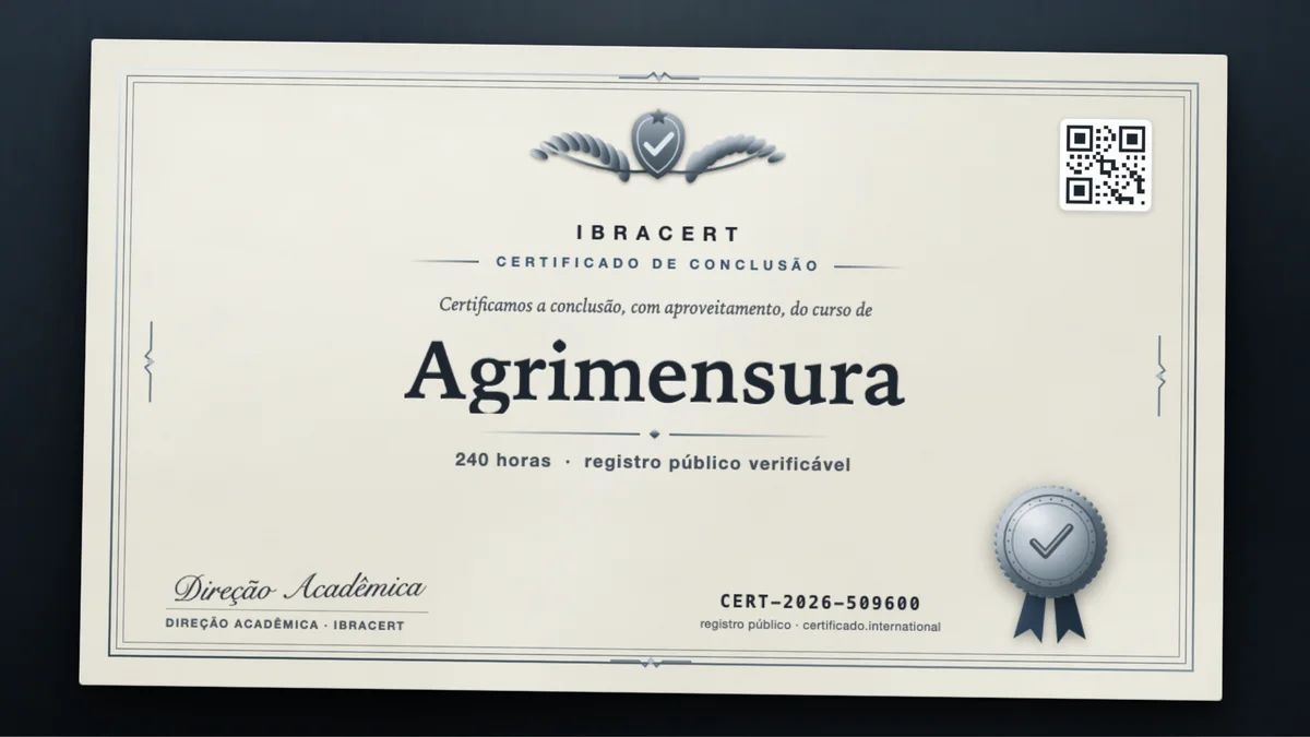 Capa do curso Agrimensura