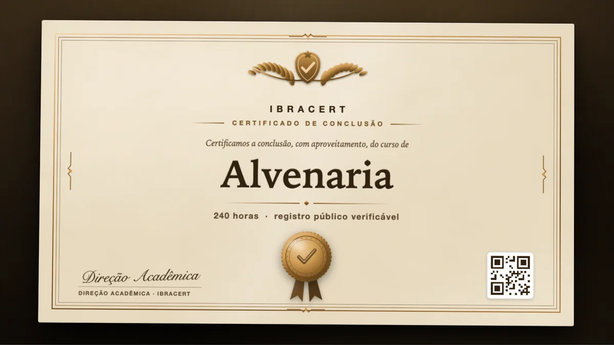 Capa do curso Alvenaria