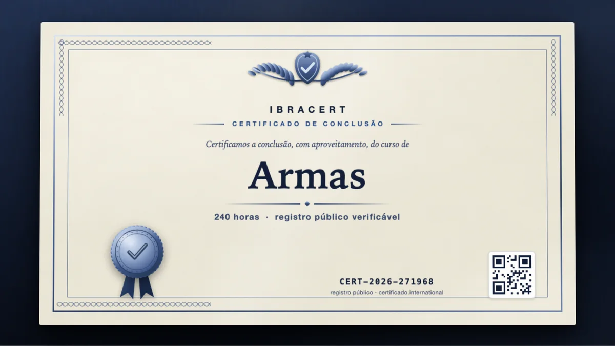 Capa do curso Armas