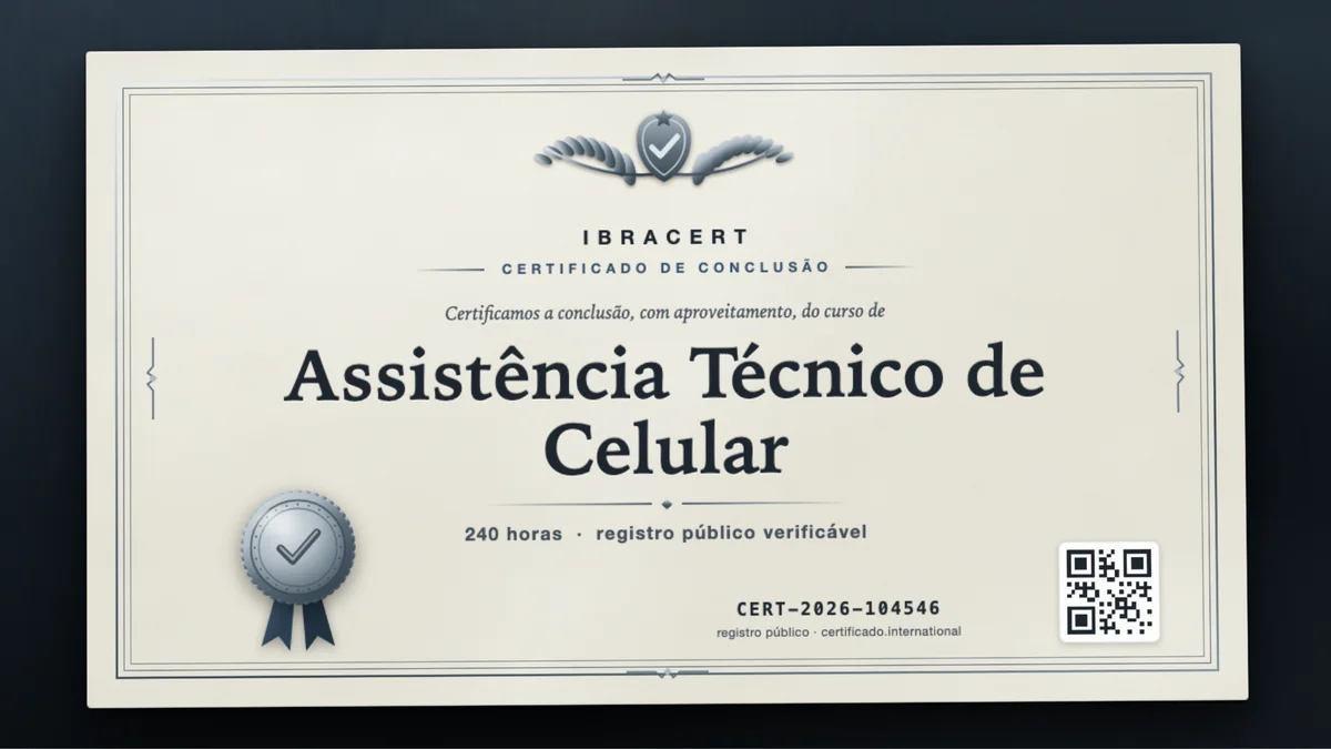 Capa do curso Assistência Técnico de Celular