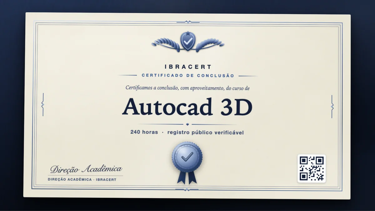 Capa do curso Autocad 3D