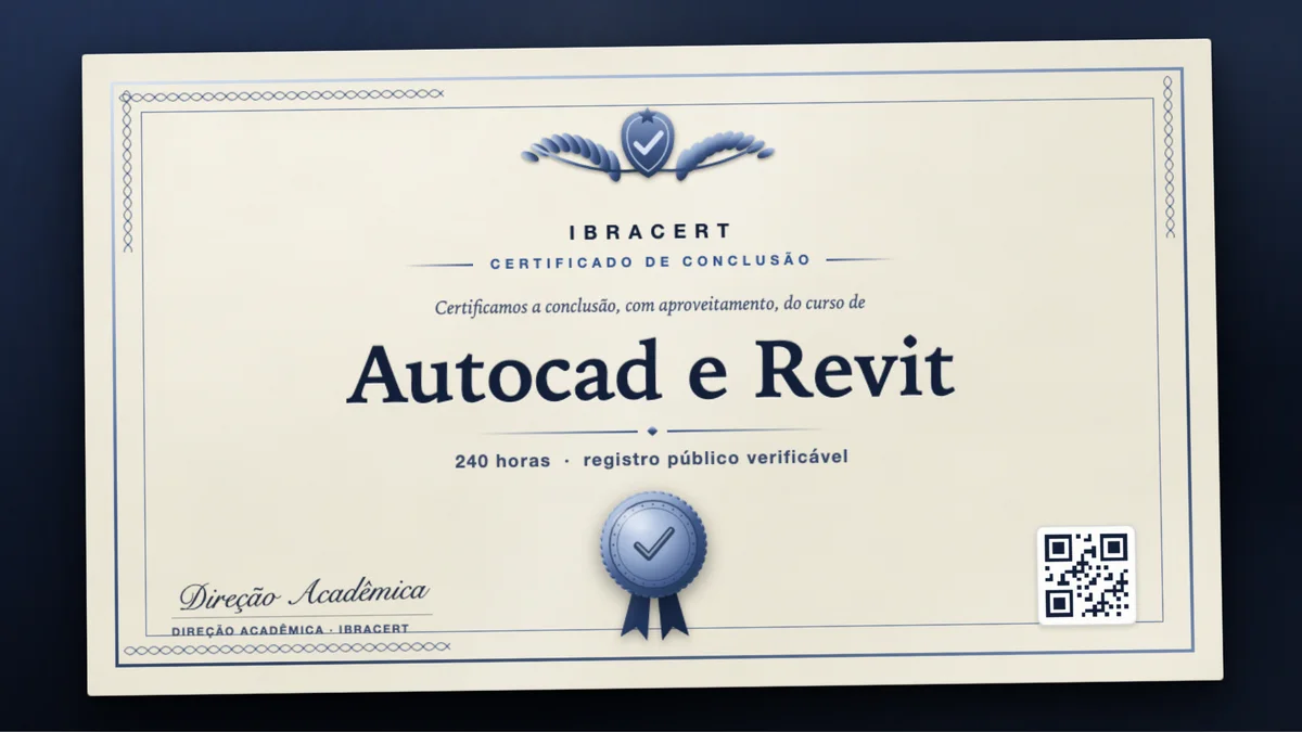 Capa do curso Autocad e Revit