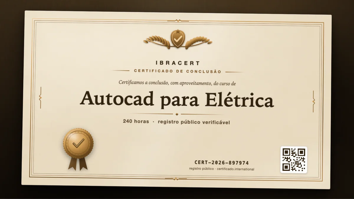 Capa do curso Autocad para Elétrica