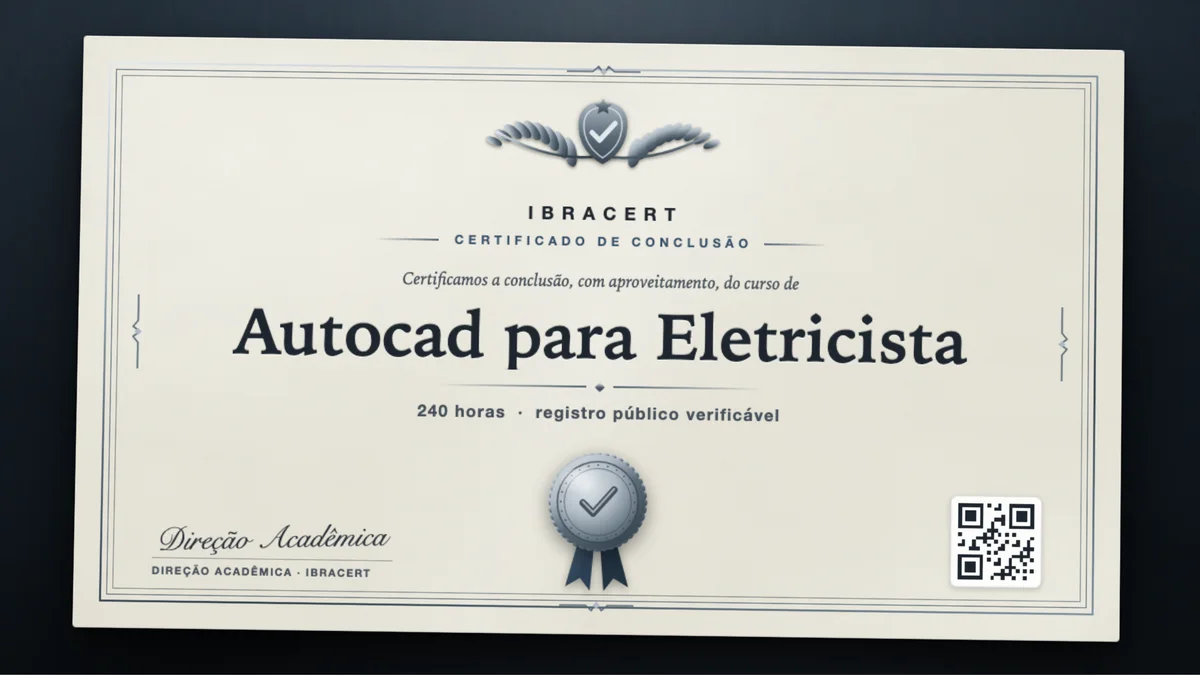 Capa do curso Autocad para Eletricista